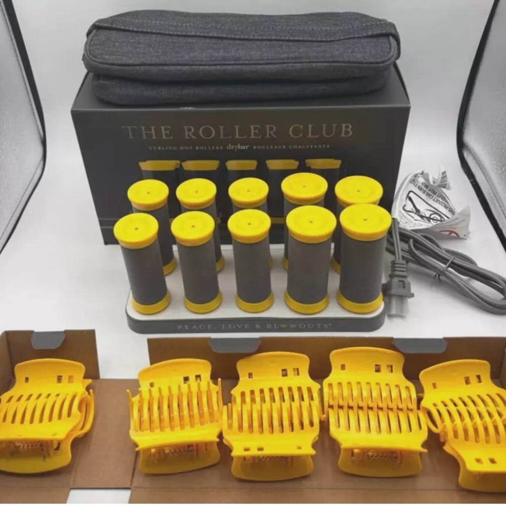 Drybar The Roller Club Set with Yellow and Gray Rollers